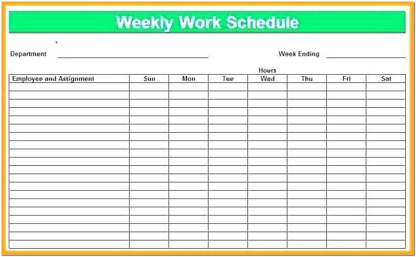 Blank Staffing Schedule Template