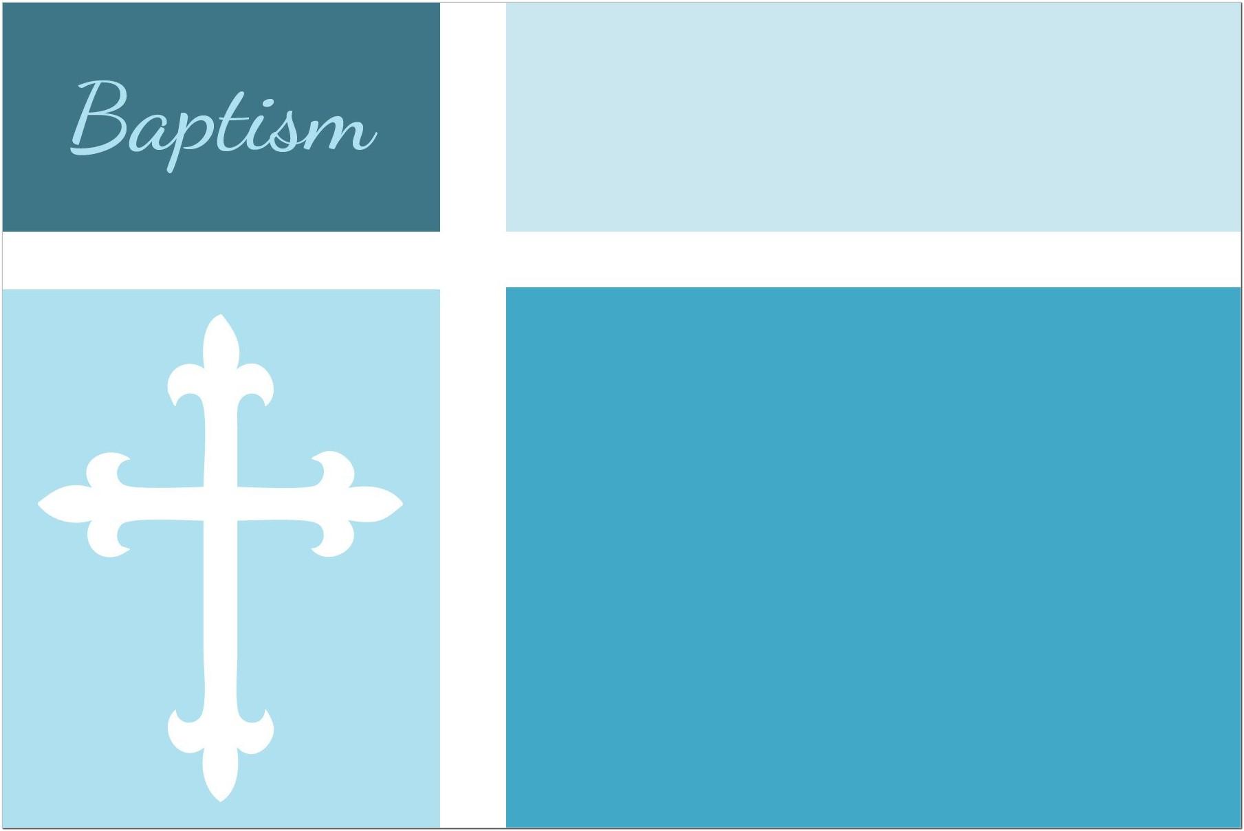 Blank Template For Baptism Invitation
