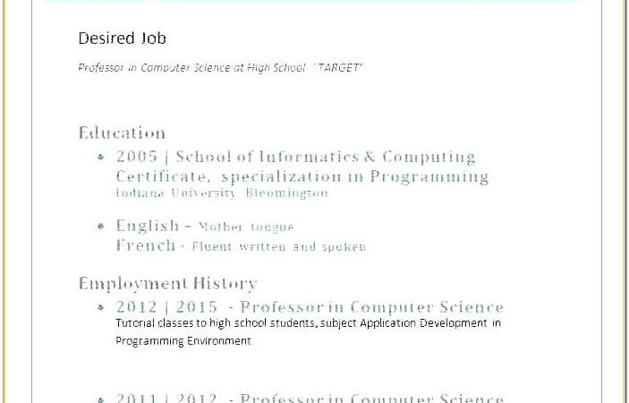 Blank Usable Resume Templates