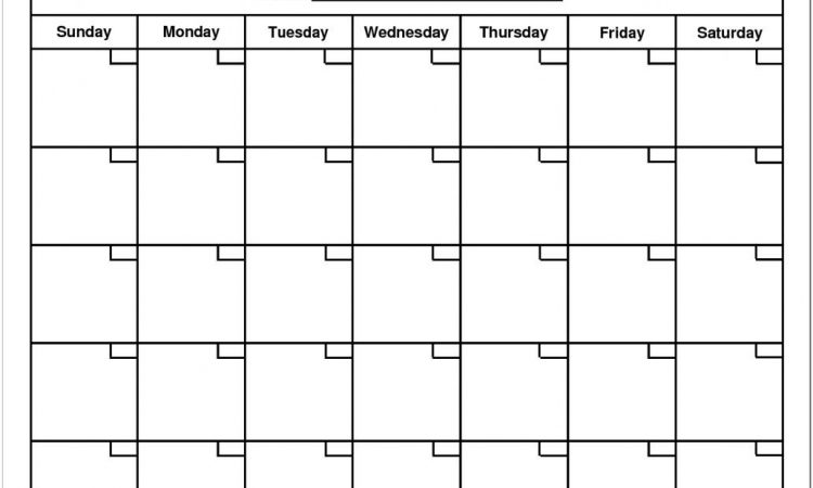 Blank Weekly Calendar Template Pdf