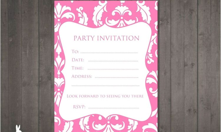 13th Birthday Invitations Free Templates