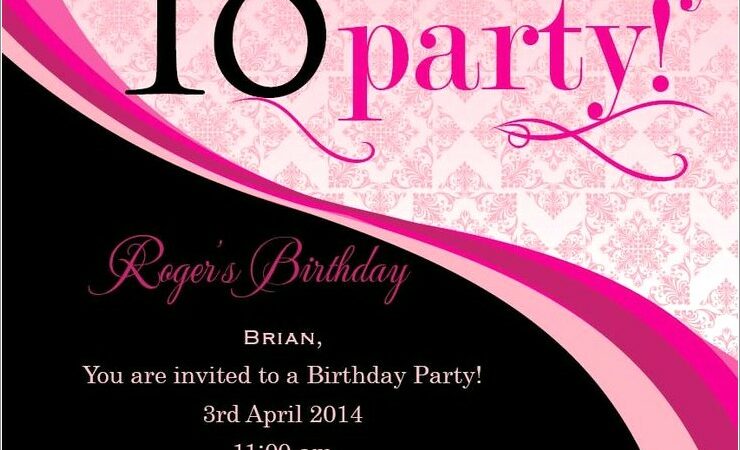 18th Birthday Invitation Template