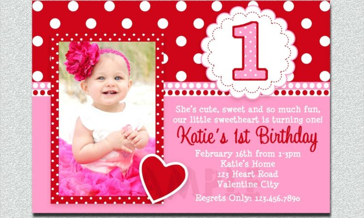 1st Birthday Girl Invitation Templates