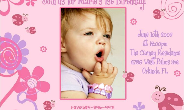 1st Birthday Invitation Card