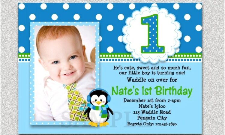 1st Birthday Invitation Card For Baby Boy