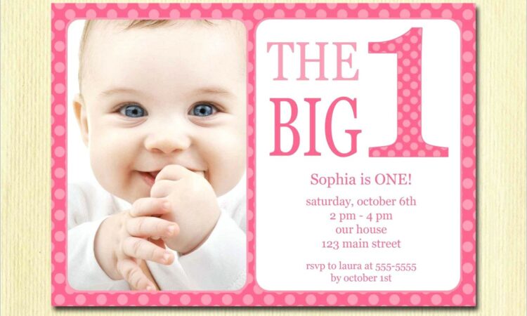 1st Birthday Invitation Card Free Download