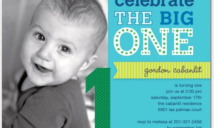 1st Birthday Invitation Ideas For A Boy