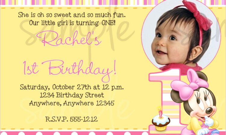 1st Birthday Invitation Message For Baby Girl