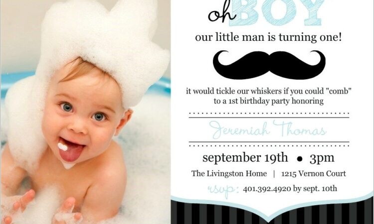 1st Birthday Invitations Boy