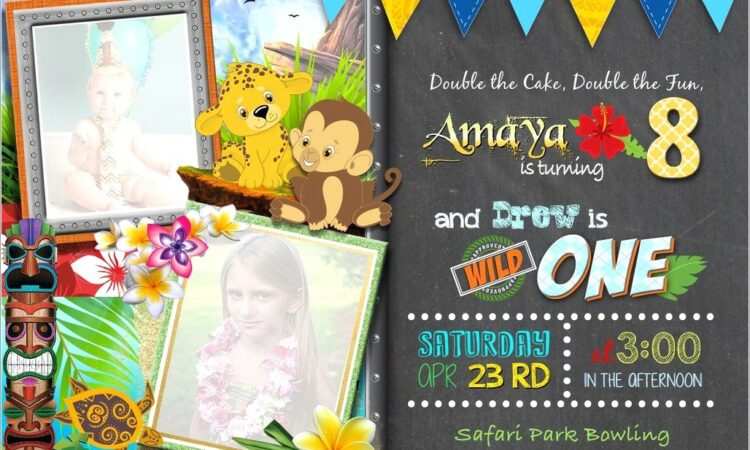 1st Birthday Luau Invitations