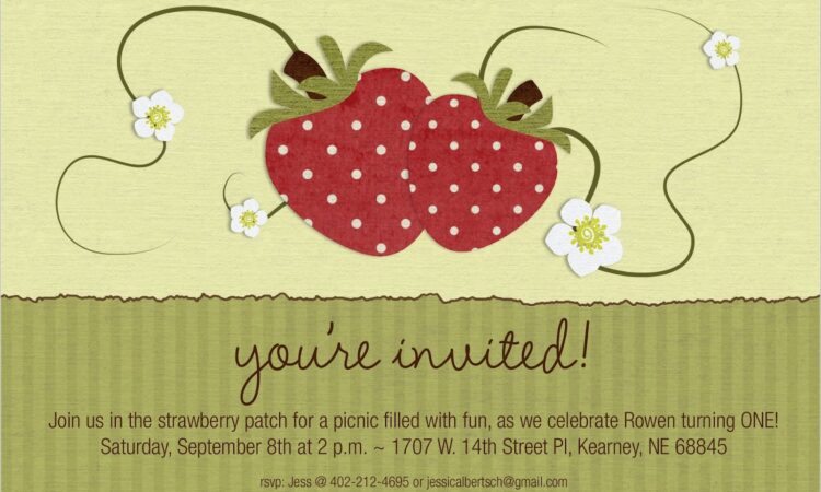 1st Birthday Picnic Invitations