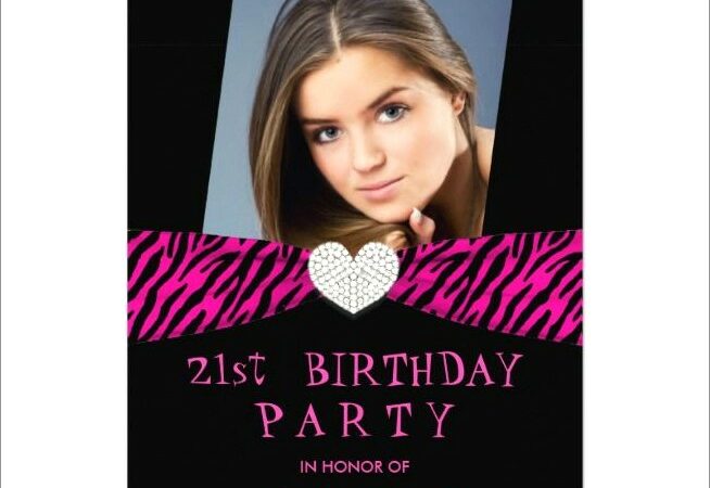 21st Birthday Photo Invitations