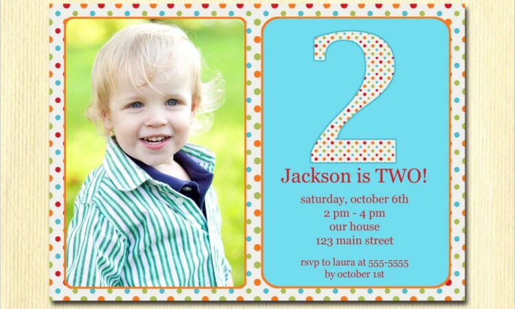 2nd Birthday Invitation Message For Boy