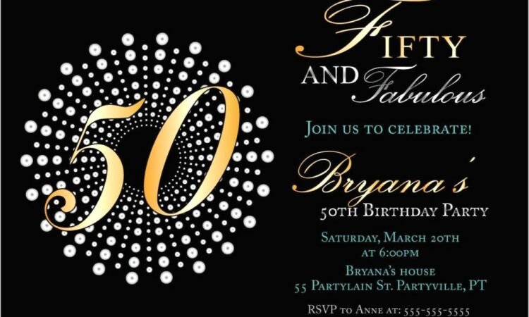 50 Year Old Birthday Invitations