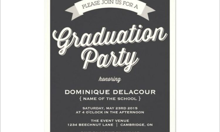 5th Grade Graduation Invitation Template