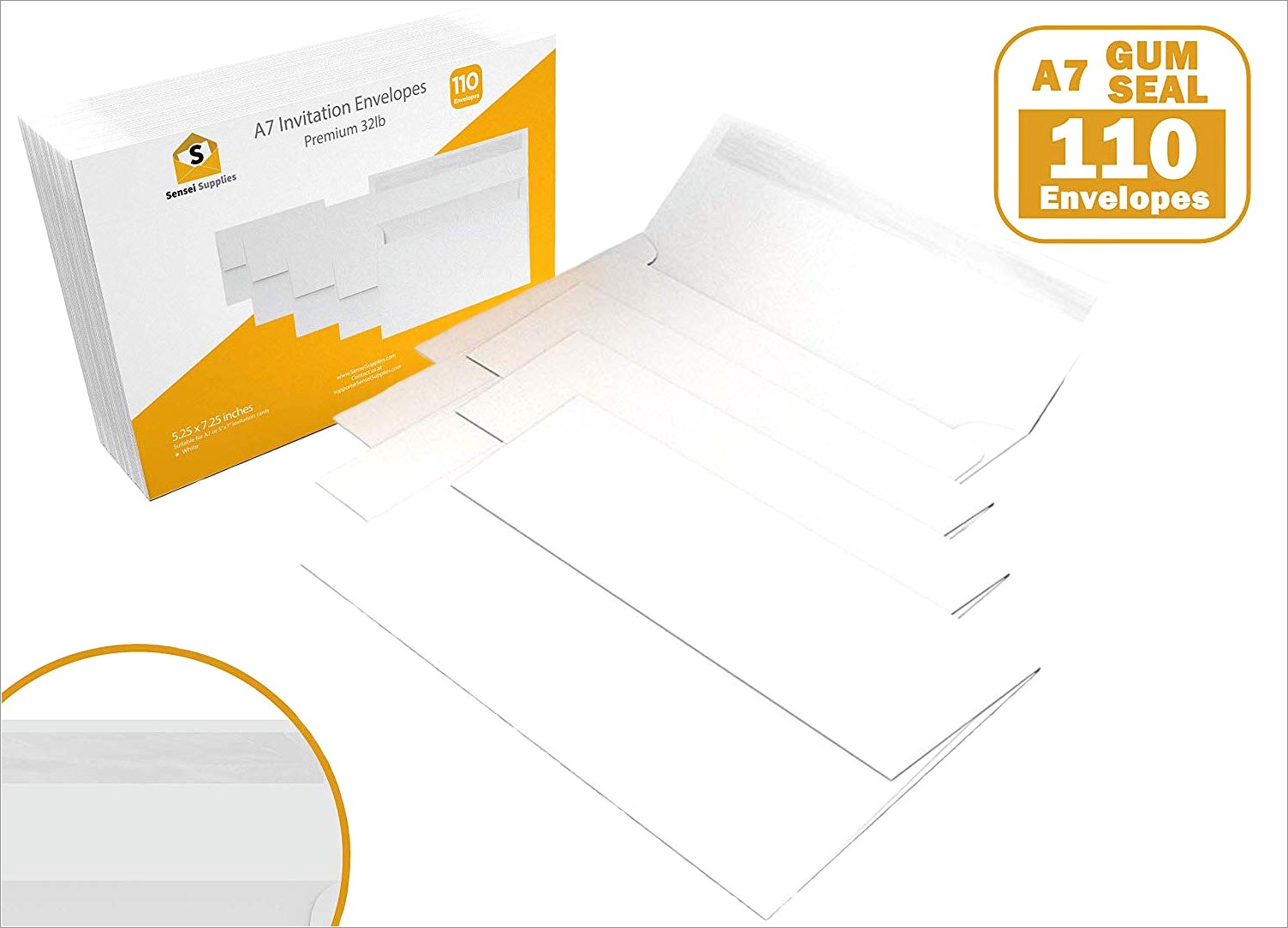 5x7 White Invitation Envelopes