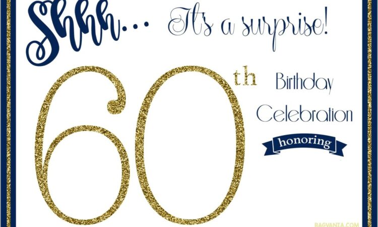 60th Birthday Invitation Templates Free