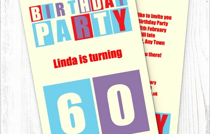 60th Birthday Invitations Online Free