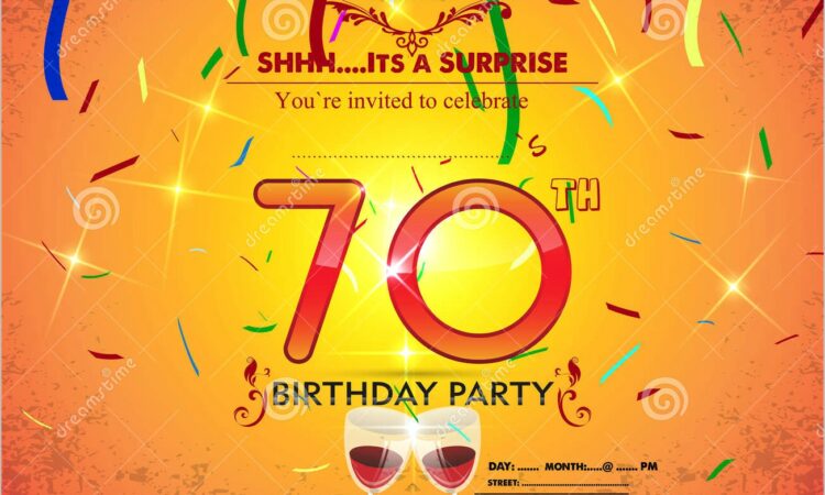 70th Birthday Invitation Templates Free Download