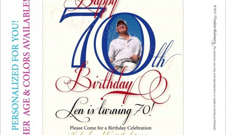 70th Birthday Invitations With Photos