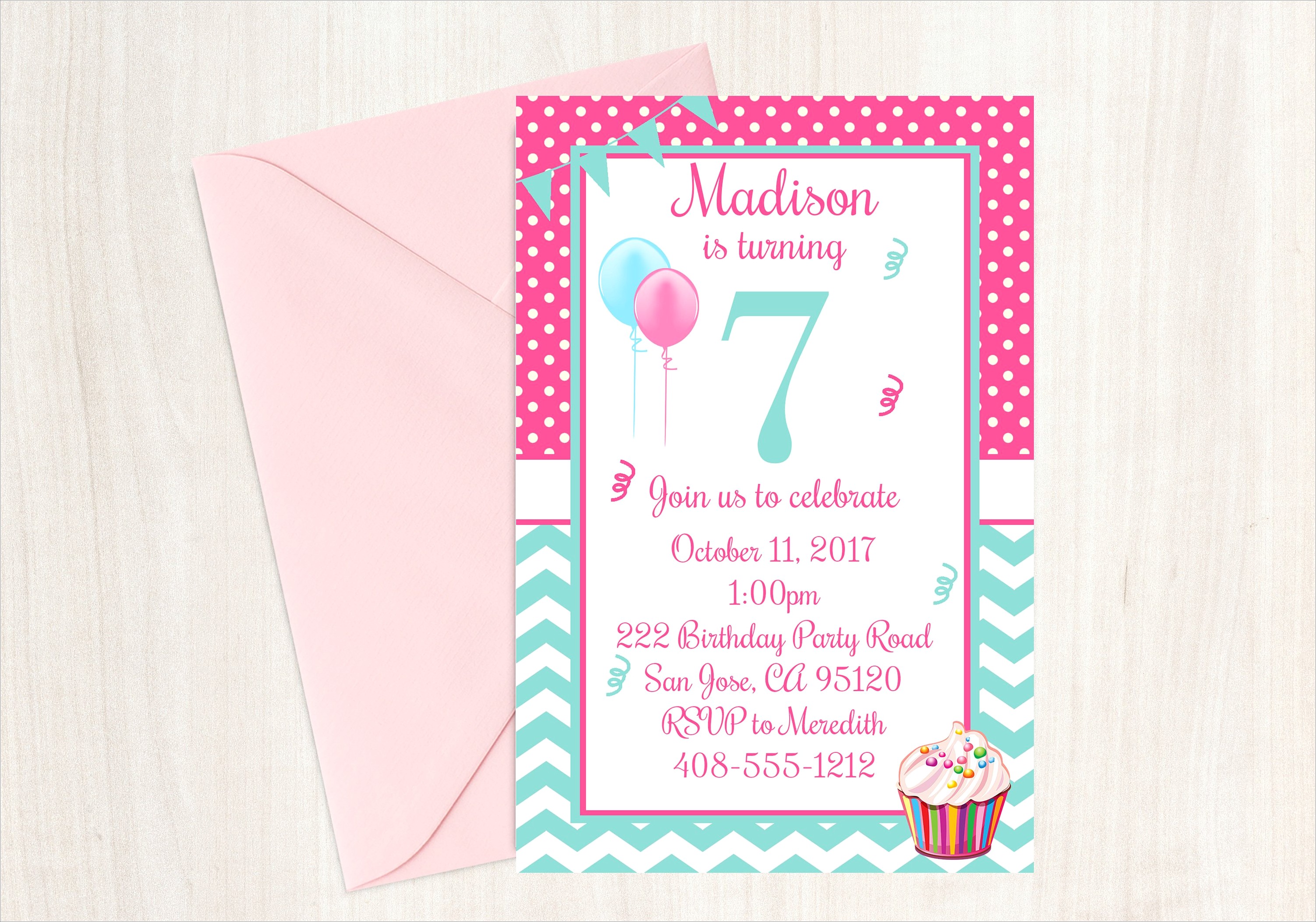 7th Birthday Invitation Wording Samples