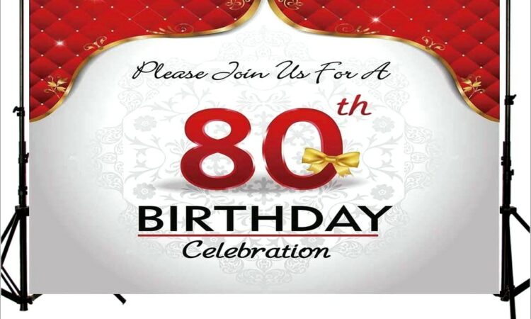 80th Birthday Invitation Background