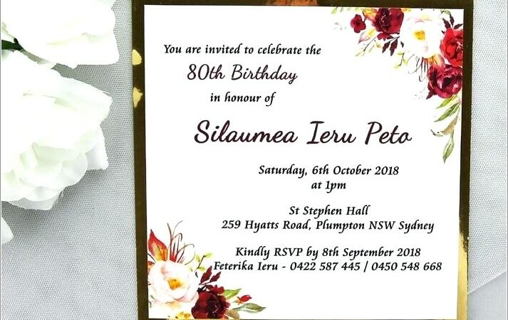 80th Birthday Invitations With Photo