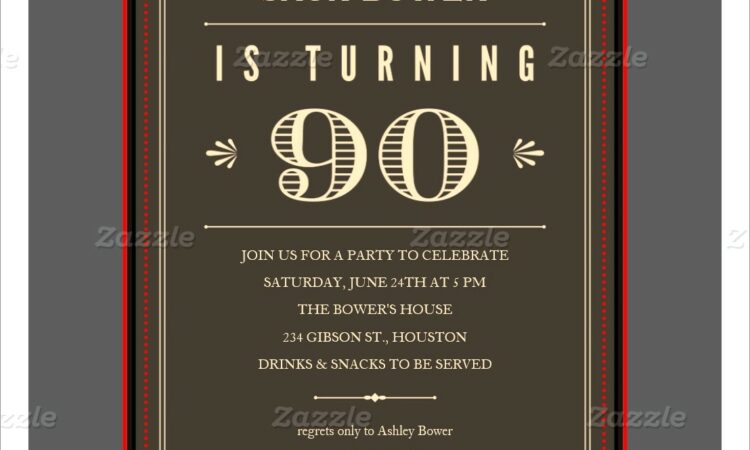 90th Birthday Invitations Etsy