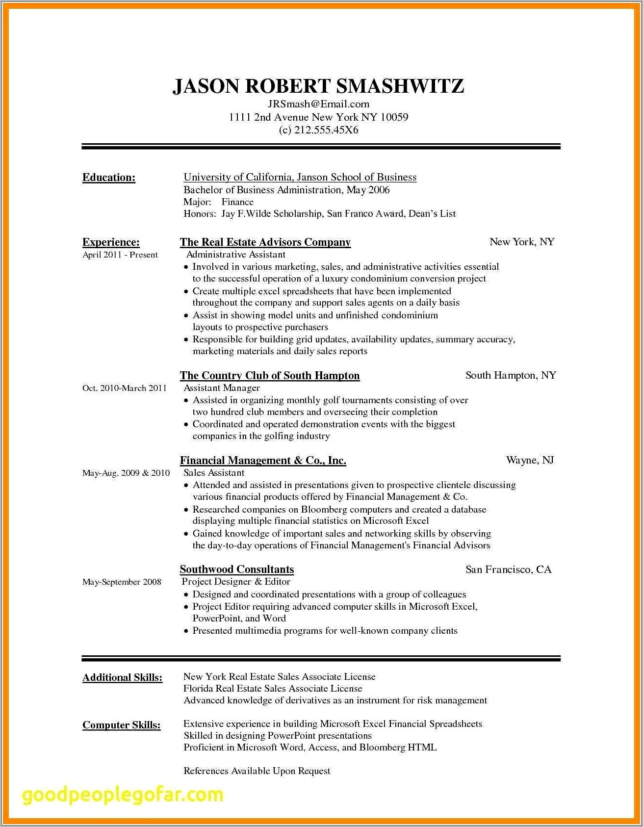 Actually Free Resume Templates