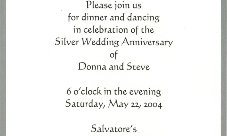 Anniversary Invitations With Rsvp Cards