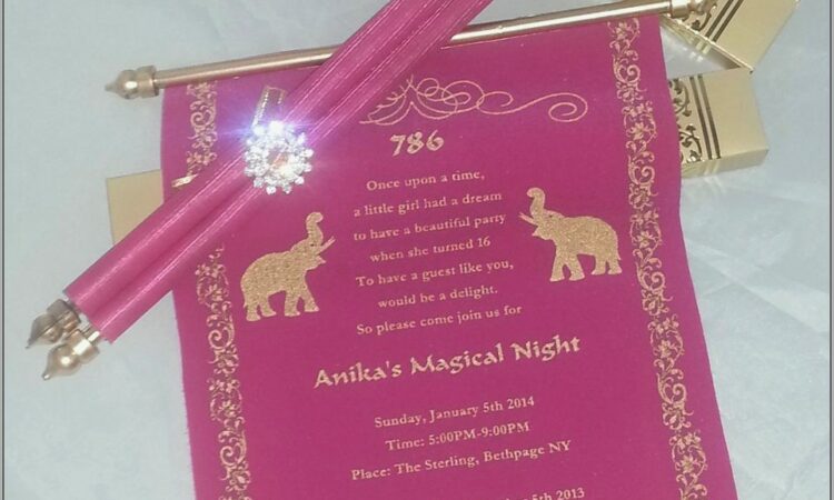 Arabian Nights Quinceanera Invitations