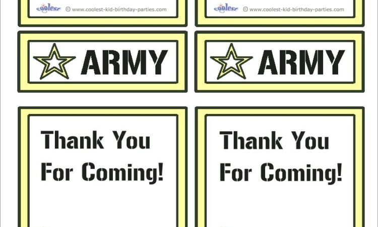 Army Birthday Invitations Free Printable