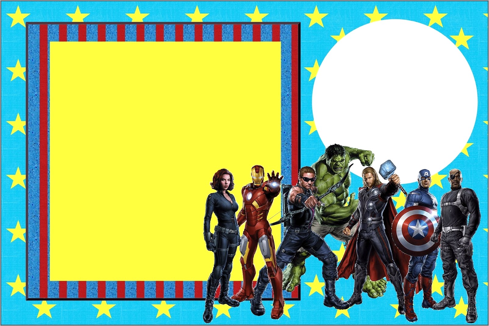 Avengers Invitation Card Background