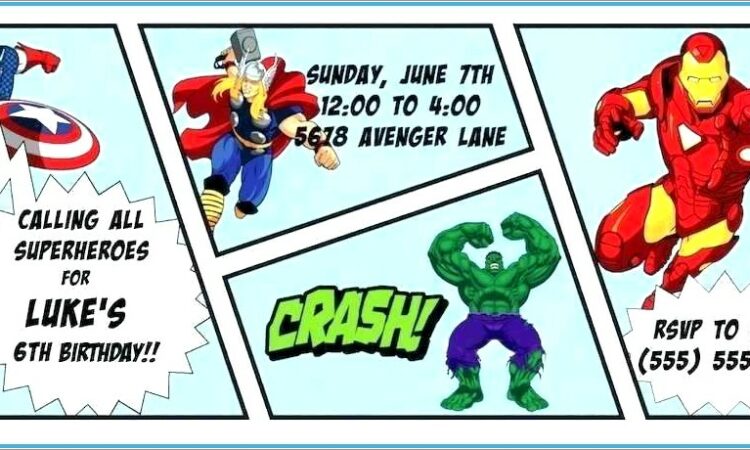 Avengers Invitations Template Free