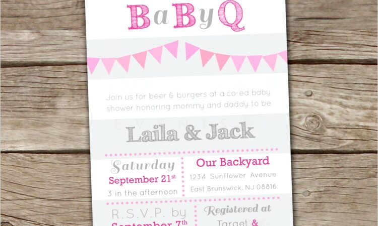 Baby Bbq Invitations Free