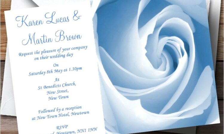 Baby Blue Wedding Invitations