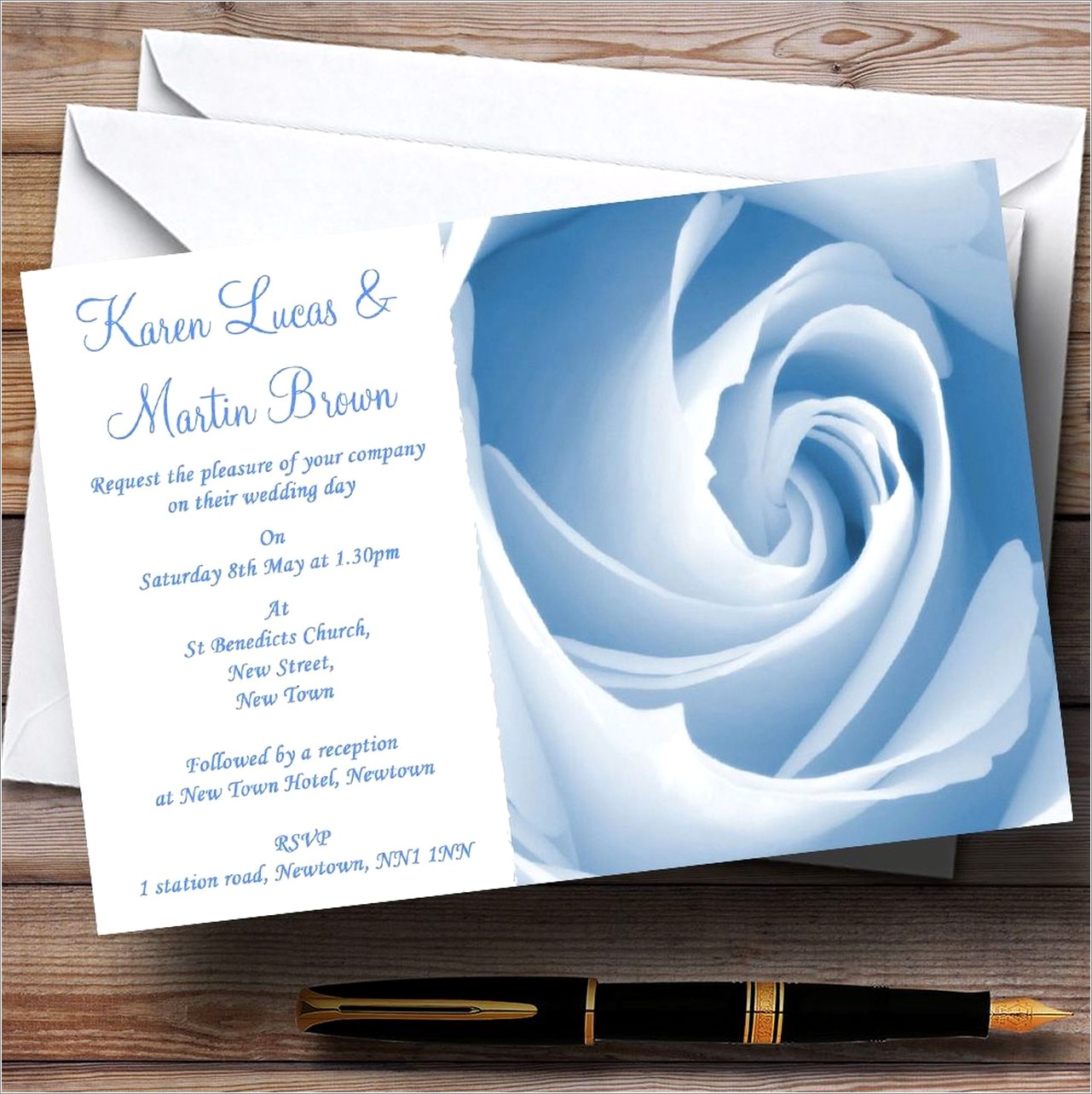 Baby Blue Wedding Invitations