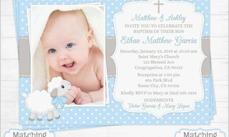 Baby Boy Birthday Card Invitation