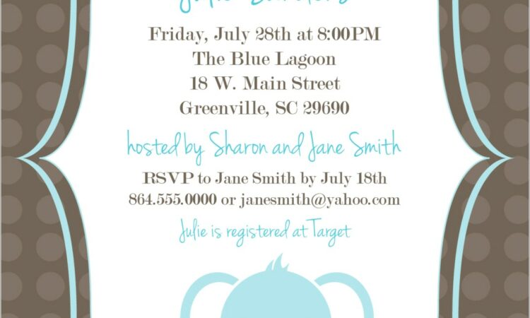 Baby Boy Elephant Invitations