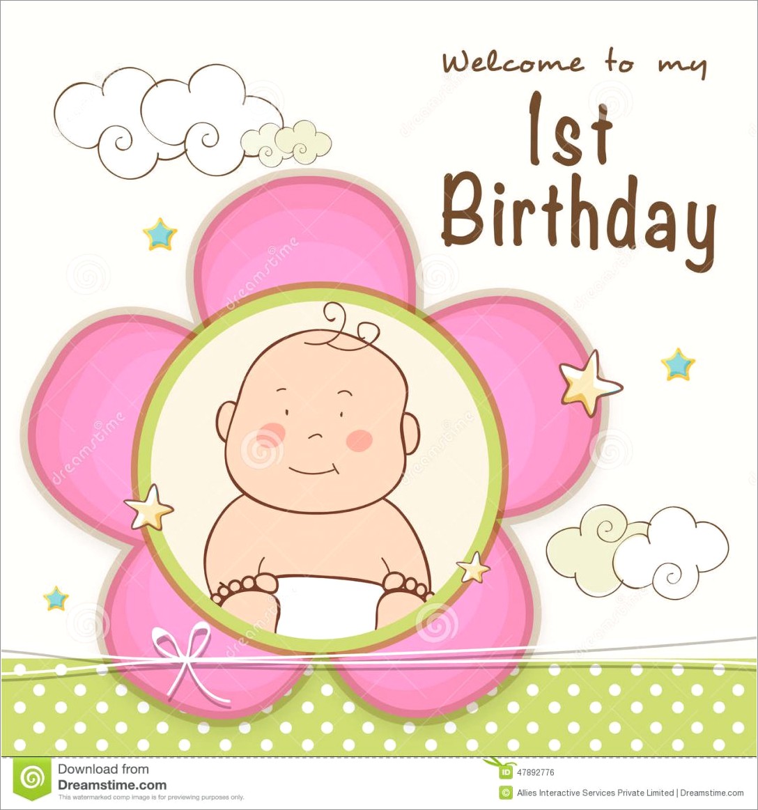 Baby Boy First Birthday Invitation Card Matter