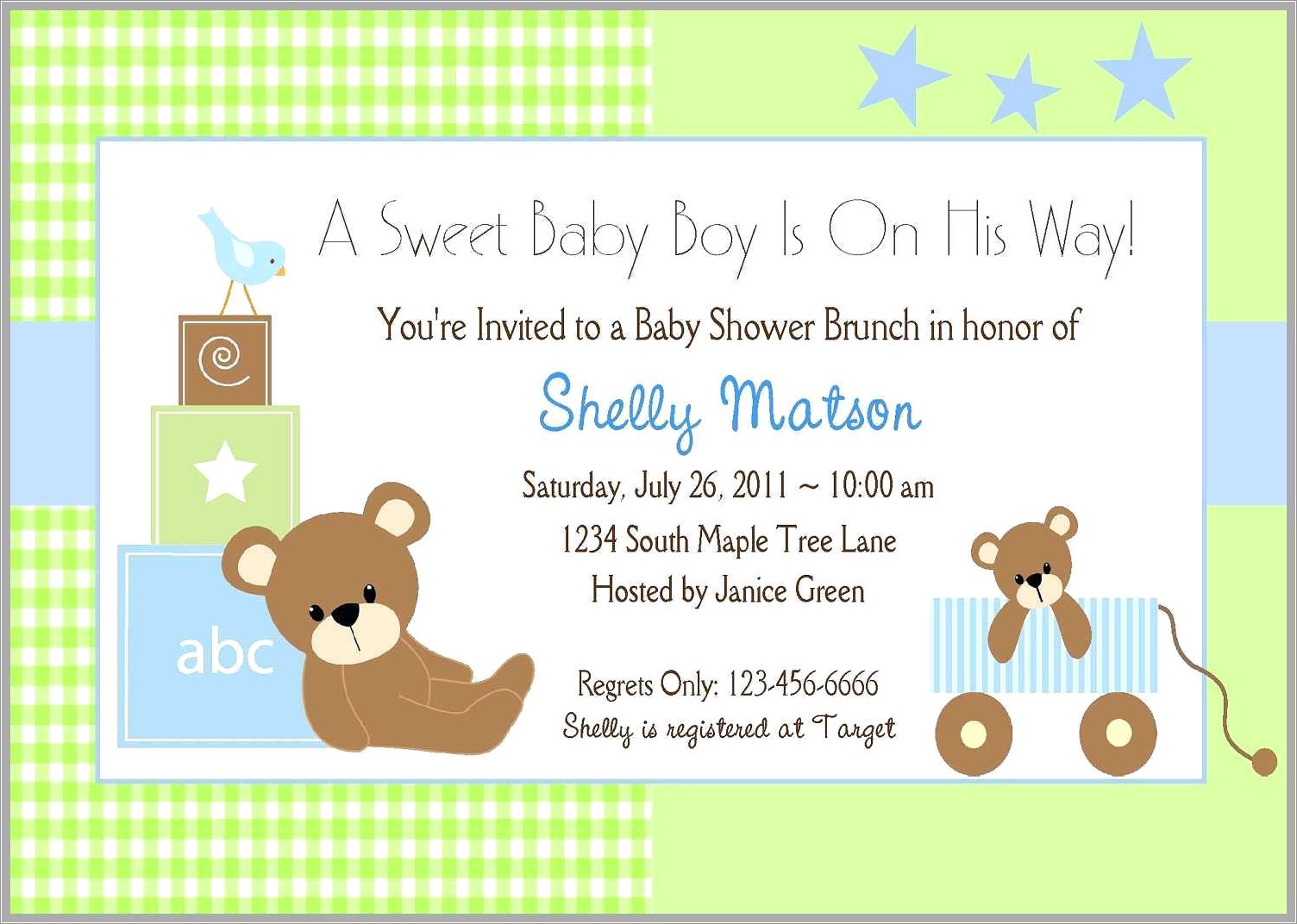 Baby Boy Invitations Templates Free