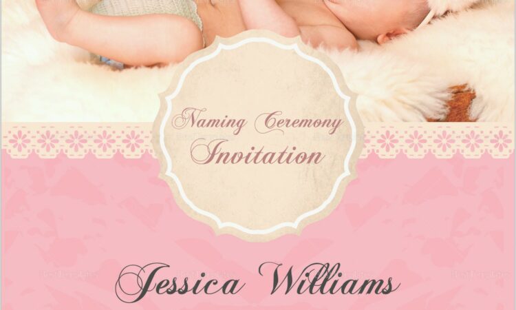 Baby Boy Naming Ceremony Invitation Card