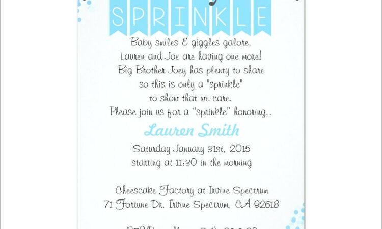 Baby Boy Sprinkle Invitations