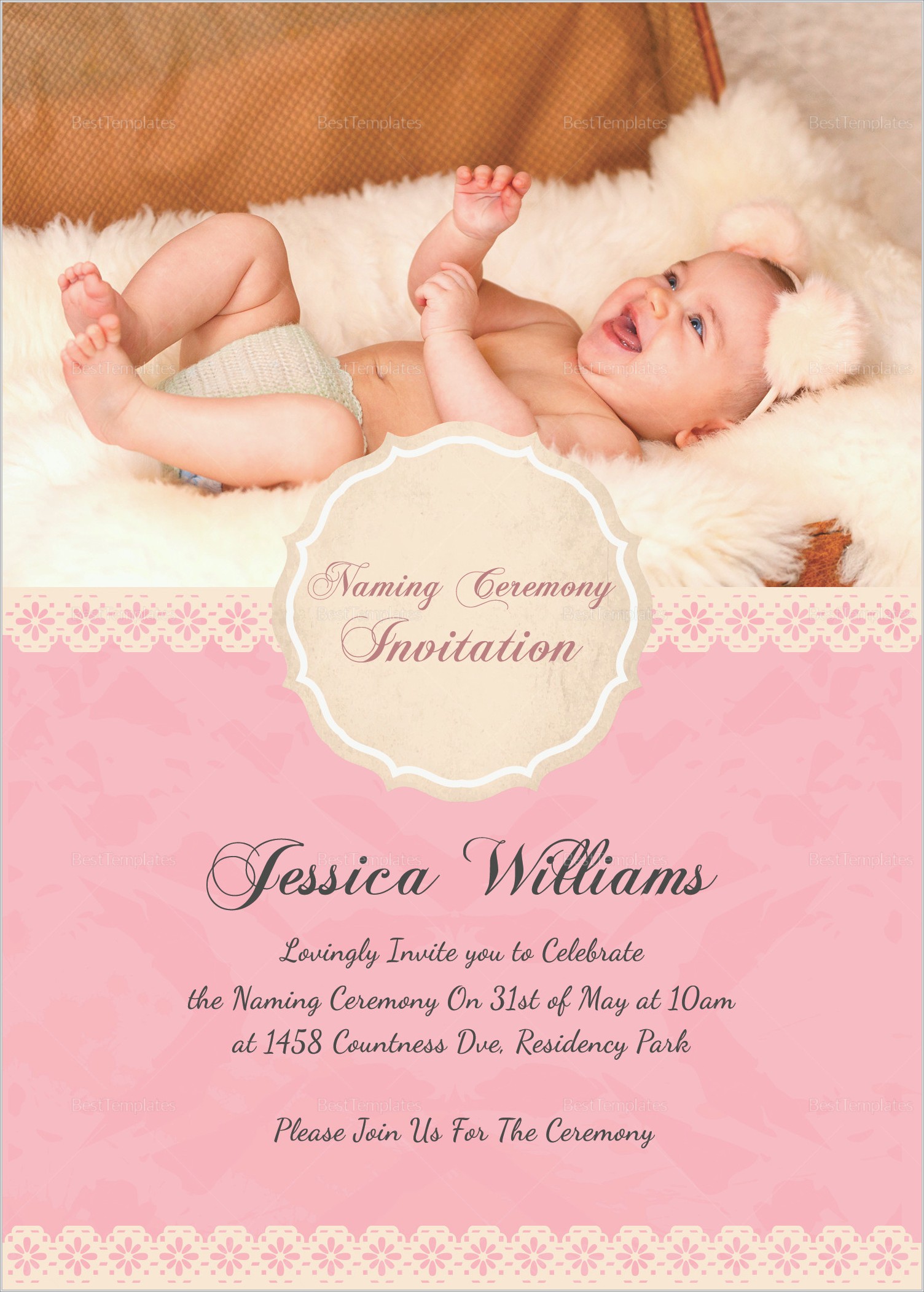 Baby Ceremony Invitation Card