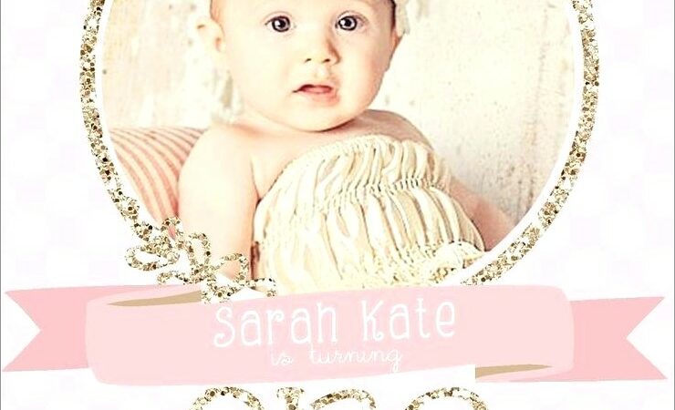 Baby Girl Birthday Invitation Card