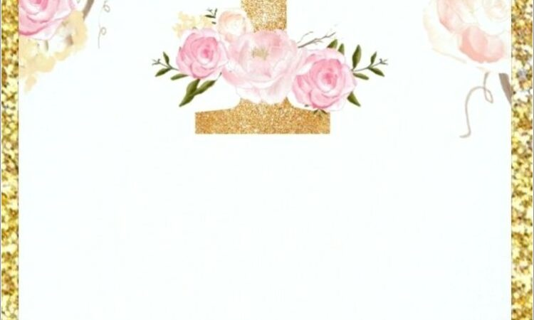 Baby Girl Birthday Invitation Card Background Hd