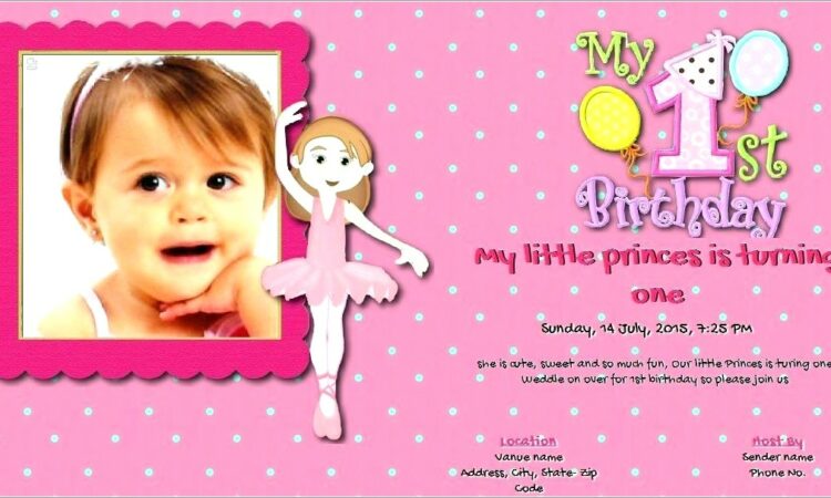 Baby Girl First Birthday Invitation Wordings