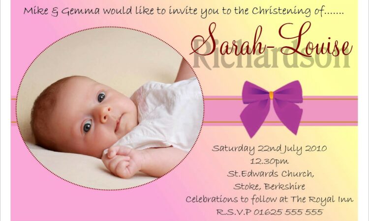 Baby Girl Invitations For Christening