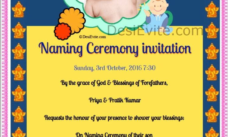 Baby Girl Naming Ceremony Invitation Card Background