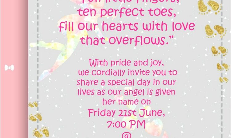 Baby Girl Naming Ceremony Invitation Quotes